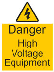 High Voltage Equipment Sign